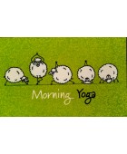 Fußmatte Morning Yoga Schafe 50 cm x 75 cm