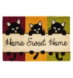 Kokosfußmatte home sweet home Katzen