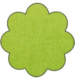Fußmatte Salonloewe Uni apfelgrün Blume