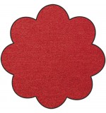 Fußmatte Salonloewe Uni rot Blume