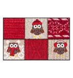 Fußmatte Salonloewe Winter Owls Red