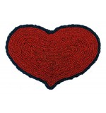 Kokosfußmatte Herz Wendematte rot schwarz