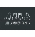 Fußmatte Willkommen Daheim Katzen 50 cm x 75 cm