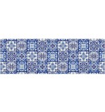 Fußmatte Ornamente blau 50 cm x 150 cm