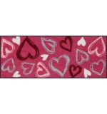 Fußmatte Valentine Hearts magenta 30 cm x 75 cm 