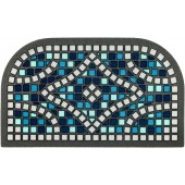 Fußmatte Mosaik blau