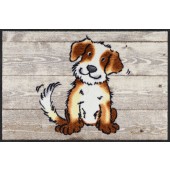 Fußmatte Dog on Wood