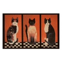 Fußmatte Gallery drei Katzen