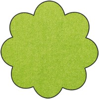 Fußmatte Salonloewe Uni apfelgrün Blume