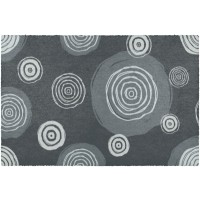 Fußmatte Kreise grau/weiß 50 cm x 75 cm