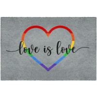 Fußmatte Pride Love is Love Heart 50 cm x 75 cm