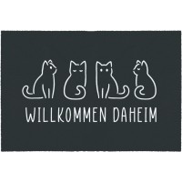 Fußmatte Willkommen Daheim Katzen 50 cm x 75 cm