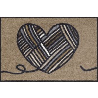 Fußmatte Wool Heart taupe