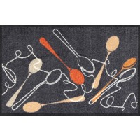 Fußmatte Spoon Dance grey-apricot 45 cm x 70 cm