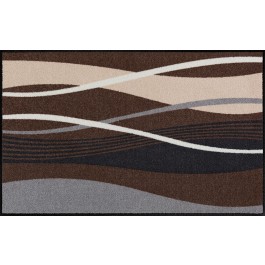 Fußmatte Salonloewe Design Wellen Beige/Grau