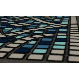 Fußmatte Mosaik blau