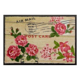Fußmatte Easy Clean Postkarte Rose
