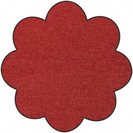 Fußmatte Salonloewe Uni terracotta Blume