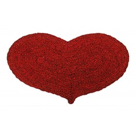 Kokosfußmatte Herz Wendematte rot
