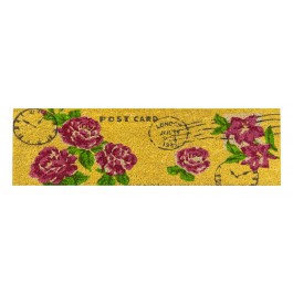 Kokosfußmatte Postkarte Rose