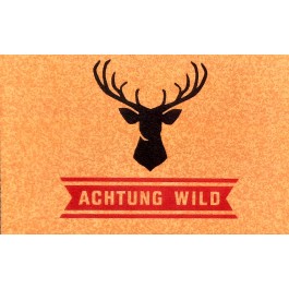 Fußmatte Achtung Wild 50 cm x 75 cm