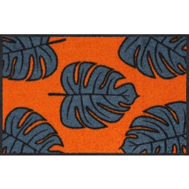 Fußmatte Monstera allover orange 45 cm x 70 cm