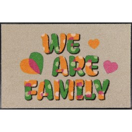 Fußmatte Lovely Family orange-green 50 cm x 75 cm