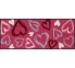 Fußmatte Valentine Hearts magenta 30 cm x 75 cm